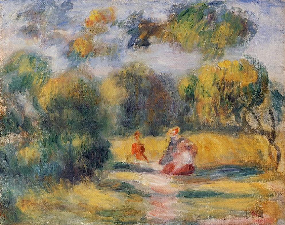 Figures in a landscape 1900